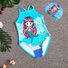 Exclusive Mermaid Print Baby Girl One-Piece Halter Swimsuit Set