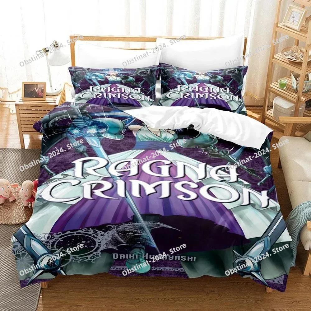 Anime Ragna Crimson Beding Set Single Twin Ful Quen King-Sized Dimensionsd Dimensions Tenager Bedrom Shet Set 3D Print Anime Bed Shet Set