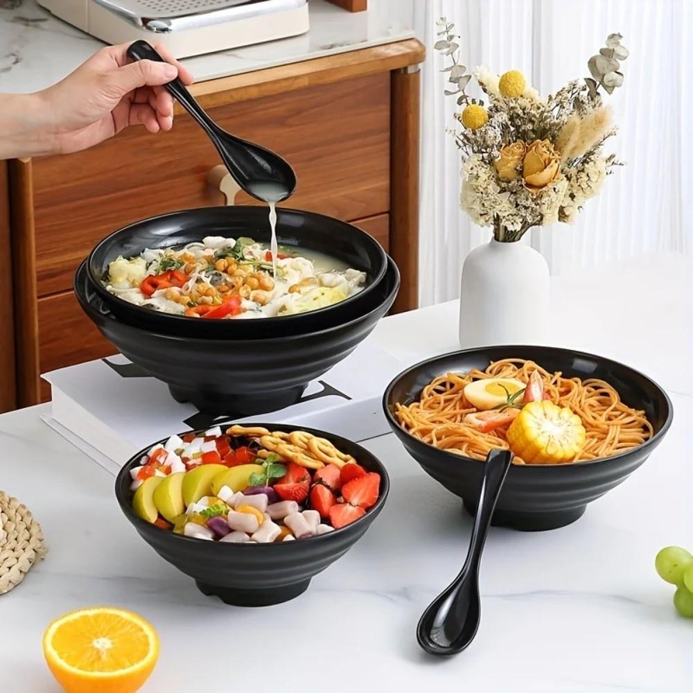 Japanischer Ramen-Schale Nachahmung Porzellan Lebensmittelbehälter Neue Obstsalatschalen Nudelschale