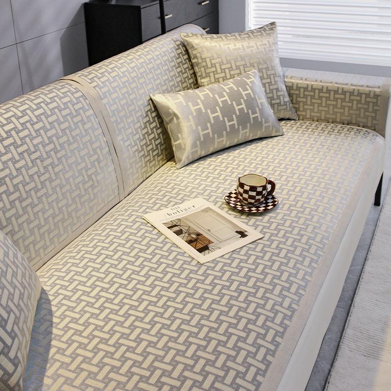 

Чехол для дивана Cool Sofa Technology Ice Silk, подушка для дивана в гостиной, летняя подушка, нескользящий чехол для дивана, пылезащитный чехол, ткань против царапин 50x70