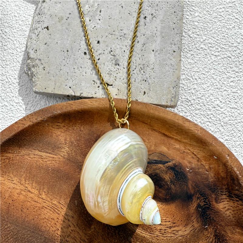 Overdreven Natuurlijke Schelp Sleutelbeen Ketting Bedel Ketting Touw Ketting Y2K Zomer Strand Vakantie Bedels Sieraden Voor Vrouwen