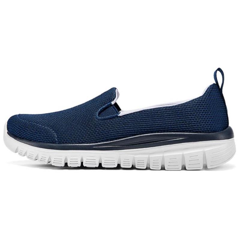 Skechers Graceful Women Low Top Casual Shoes Blue 100842-NVLV 35.5