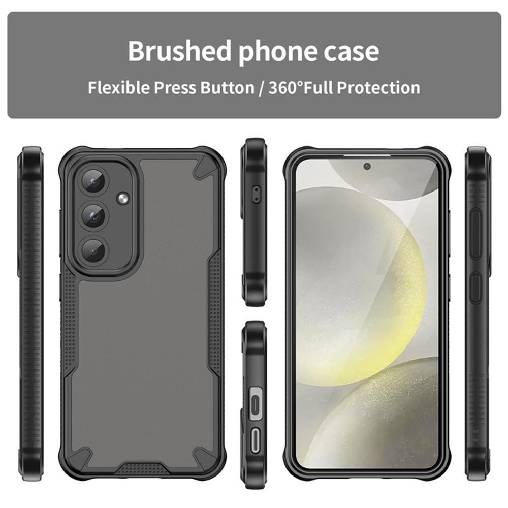 WANLONFENG MFFJ2 Series For Samsung Galaxy S24 Back Cover with 2PCS Tempered Glass TPU+Acrylic Phone Case