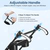 Dog Travel Stroller 4 Wheels Pet Stroller, Folding Jogger with Adjustable Handle, Breathable 4-Wheels And Visible Mesh, Cup Holder for Small