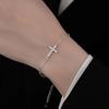1 Stück modisches Kreuz Zirkon Armband für Damen, Retro Jesus Religiöser Ästhetischer Schmuck Geschenk
