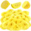 100 Pcs Yellow Lemon Nets for Squeezing, Disposable Lemon Covers for Squeezing Juice & Filtering Seeds, Elastic Mesh Wraps for Citrus Wedges