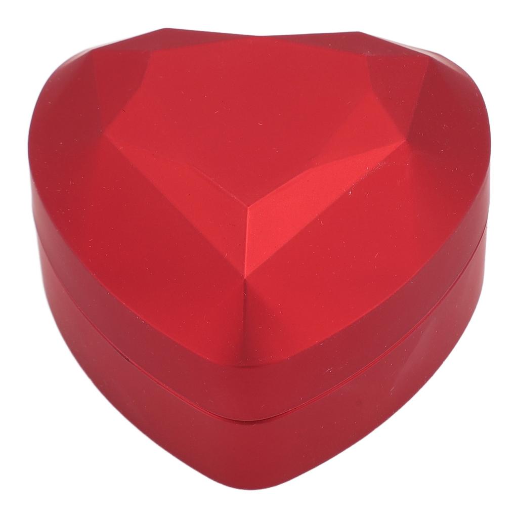 Ring Box LED Heart Shaped Ring Box Waterproof Exquisite Ring Case Romantic Decorative Jewellry Display Box for Proposal