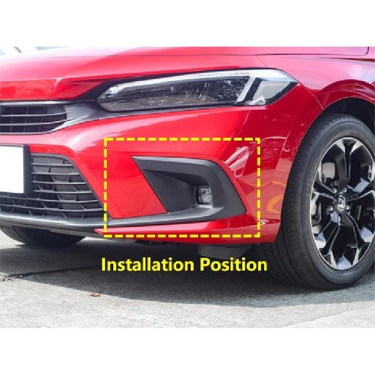 Front Fog Light Frame Cover Trim For - Honda Civic Sedan ABS Chrome