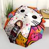 1PC Cat Girl Automatic Folding Umbrella, Portable & Foldable Design with 8 Ribs, Casual Outdoor Accessory, Umbrella for Windproof45