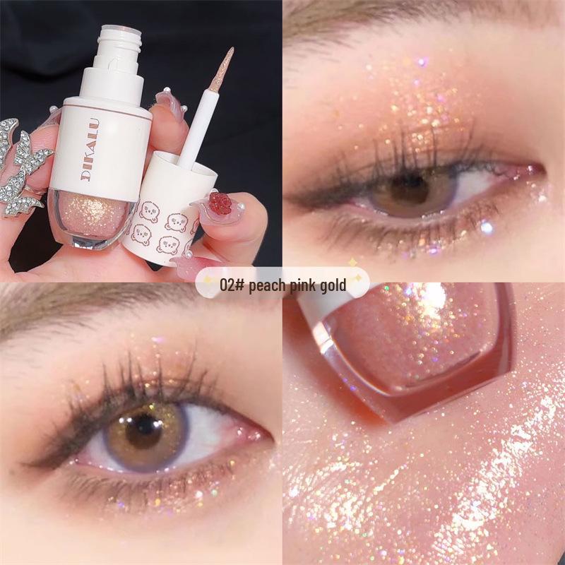 DIKALU Little Bear Glitter Liquid Eyeshadow - Shimmery, Pearlescent Eye Makeup