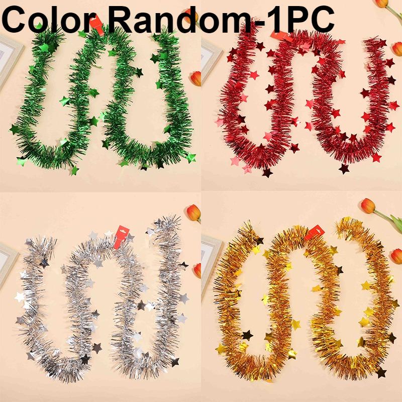 

Рождественская мишура Лента Гирлянды Рождественские елки Подвесные пластиковые Красочные звездные украшения День рождения Свадьба Новый год