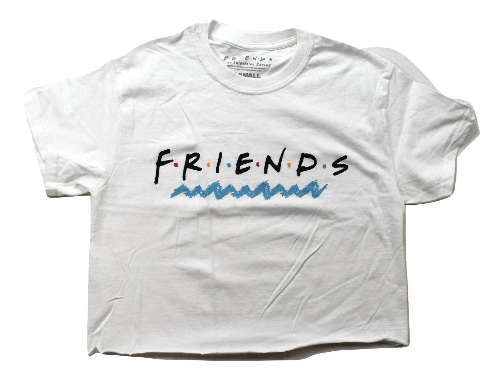 

Friends TV Show Cropped White Tee Shirt Crop Top New XS, S, L 2XL