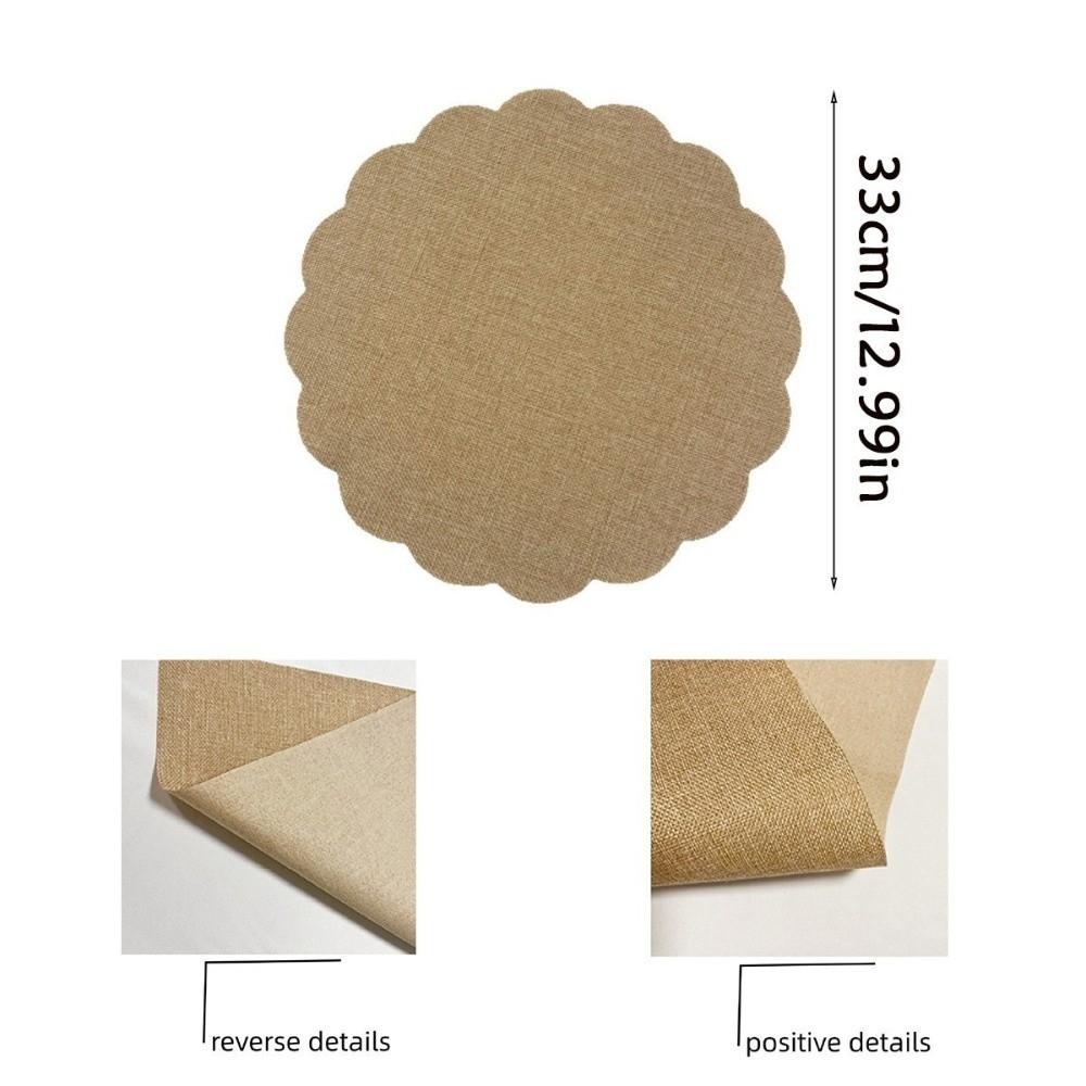 Burlap Round Placemats Jute Photo Props Party Dinner Table Decoration  Festival Home Decor