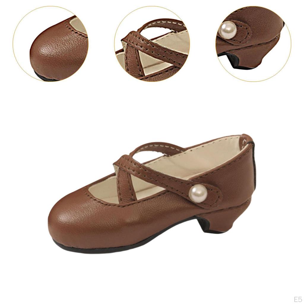 1/4 Female Figure Shoes PU Fashion Realistic Sturdy BJD Doll Accessories High Heel Mini