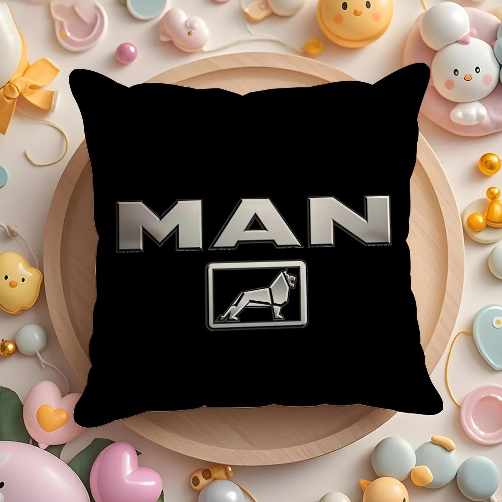 

Cartoon M-ManS Truck Pillow Case Soft Plush Fabric Double-Sided Printed Cushion Cover Warm Winter Sofa Pillow Case 40cmx40cm