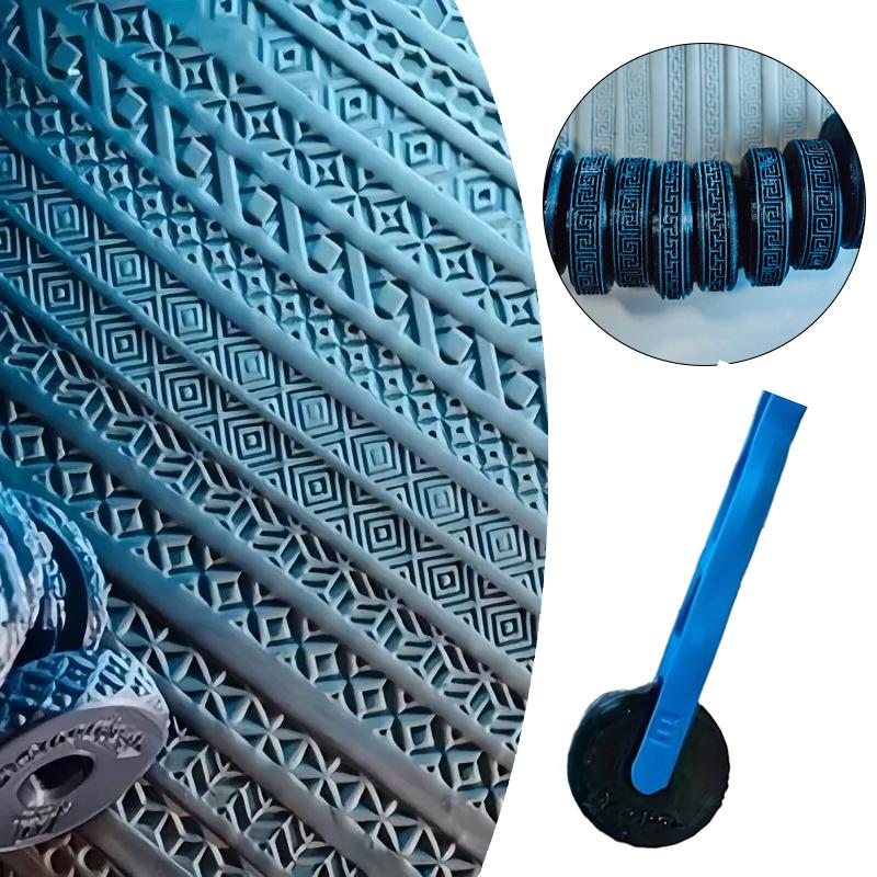 Egyptian-Inspired Relief Rolling Tool Clay Texture Wheel Clay Stamp Roller Pottery Making Tools Diy Handcrafts, Arts & Crafts