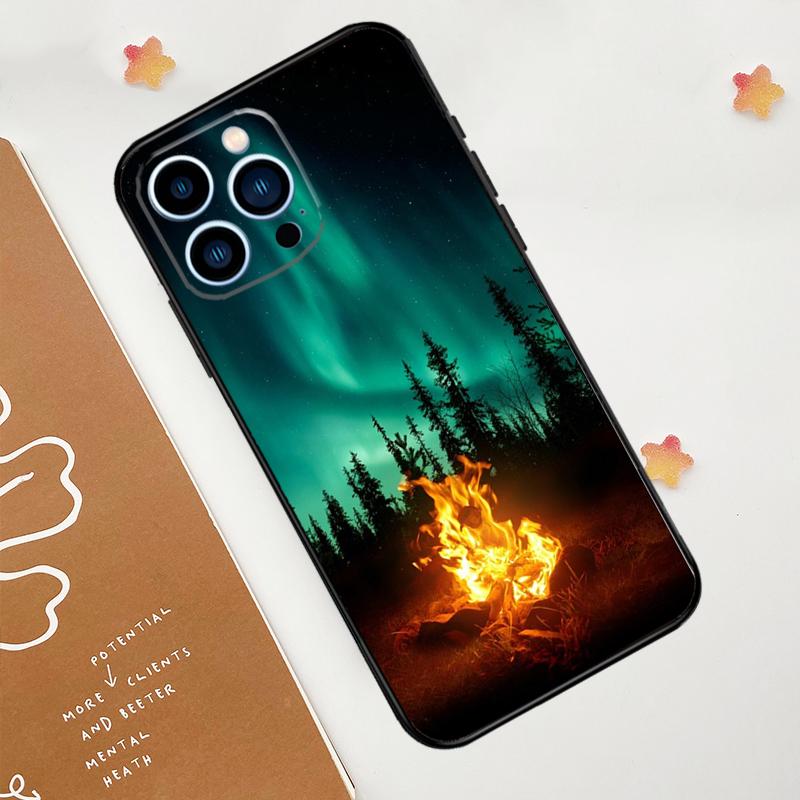 

Чехол для телефона Северное сияние для iPhone 17 Pro Max 14 11 15 16 Pro Max 13 12 mini 16 Plus 16e 17 Air Funda iPhone 14 Plus