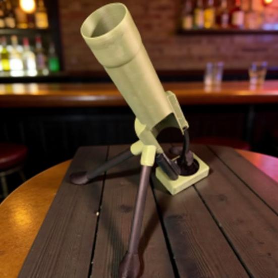 Mortar Bottle Opener Tactical Hands-Free Beer Bottle Opener with Cap Launcher Heavy Duty Fun Party Gadget for Bars