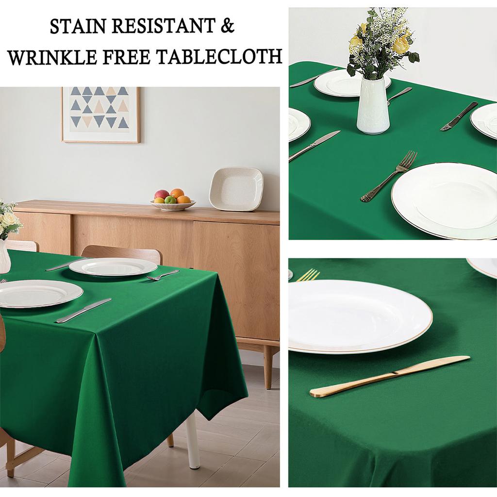 Solid Color Rectangle Tablecloth Dustproof Anti-scratch Dining Table Cover for Wedding Party Exhibition Advertising Decoration