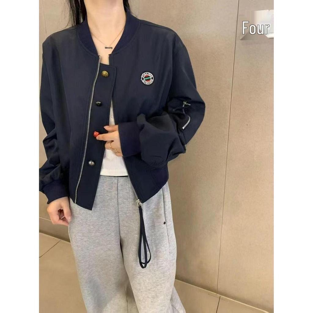 2025 Women's Trendy Casual Baseball Jacket: High-End, Age-Reducing Short Coat for Spring & Autumn