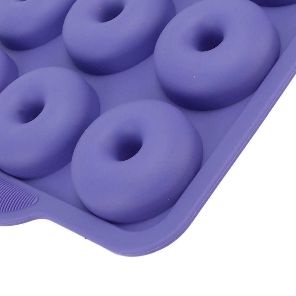 Non-Stick Surface Silicone Donut Pan 9-Cavity Design Ring Cake Mold Baking Tray  Oven Baking