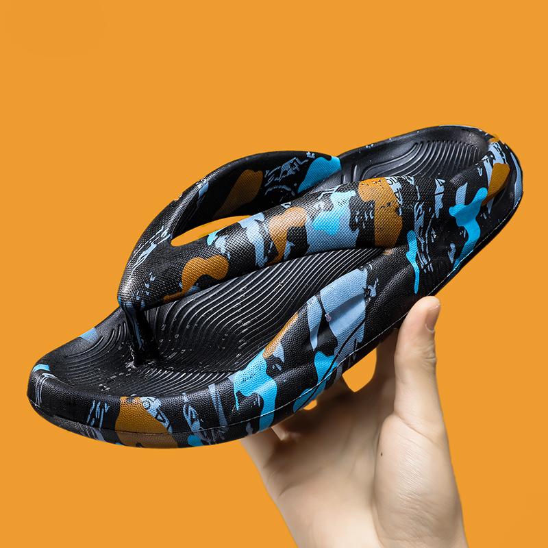 Fashion Men's and women's slippers Men's non-slip comfortable light casual sandals Outdoor beach couple shoes flip-flops bathroom shoes