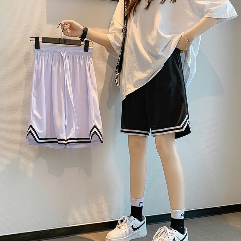 Nieuwe zomer casual basketbal sportshorts dames losse shorts slank veelzijdig hardlopen vijf-punts broek