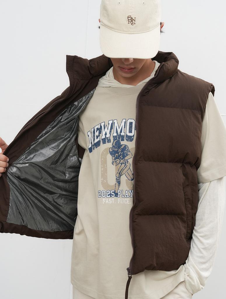 Generalidea Unisex Nylon Padded Vest [Brown] / Sbe3U08009