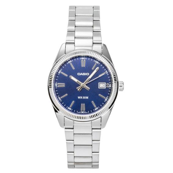 Casio Analog Stainless Steel Blue Dial