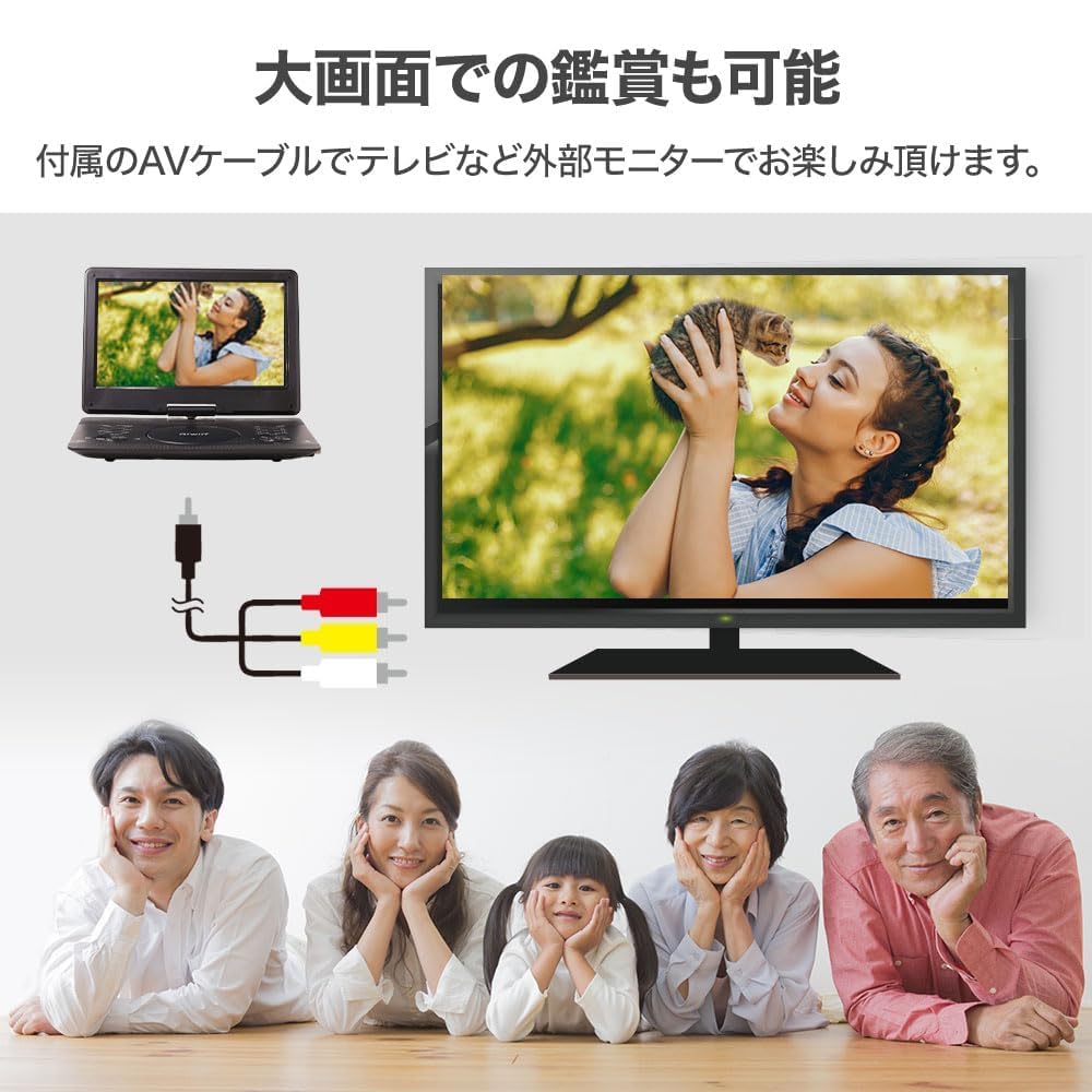 iimono117 Full Seg Portable DVD Player with HD CPRM Region Digital Car DVD Antenna CPRM Disaster Prevention Car Bag Eligible Invoice Can Be Issued