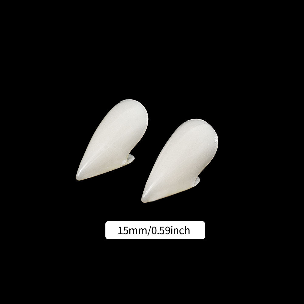 1Pair Halloween Vampire Dentures Prop Halloween Party Costume DIY Cosplay Props Decoration False Teeth With Dental Gum