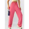 Women's Elastic Waist Summer Textured Wrinkled Palazzo Trousers