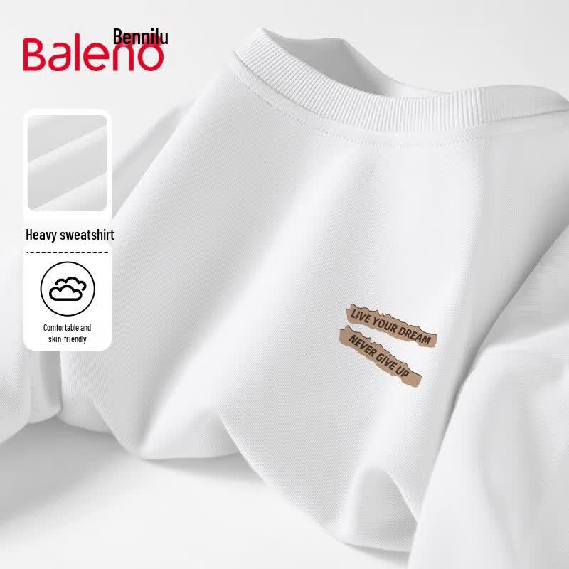 Baleno Herren Rundhals Letter Print Schweres Sweatshirt
