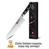 XINZUO 210mm Chef Knife 3 Layer 440C Core Clad Steel Kitchen Knives Stainless Steel Sharp Butchers Gyutou Knife with G10 Handle