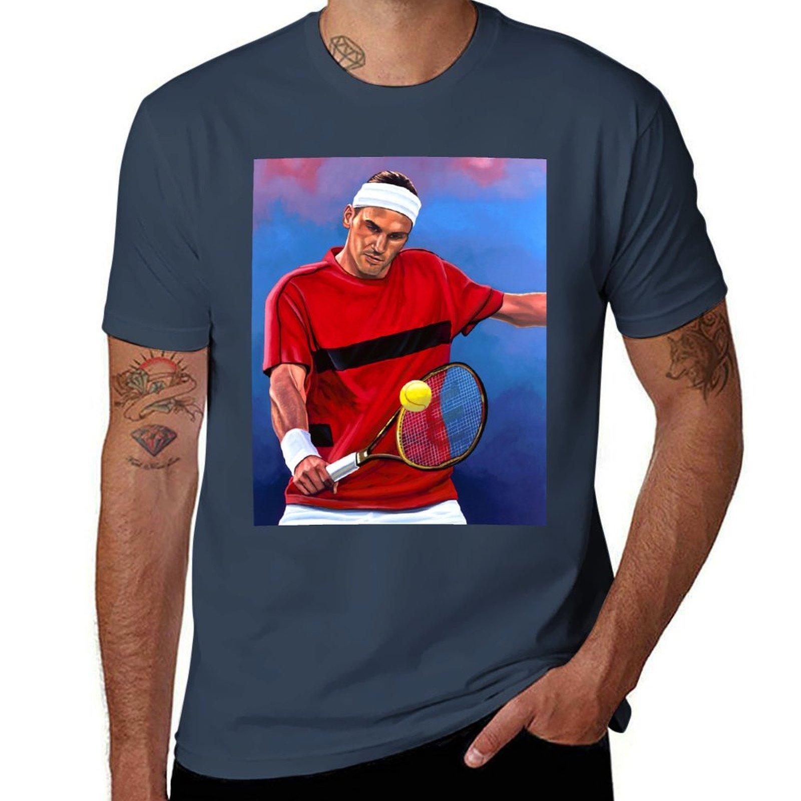 The Swiss Maestro Roger Federer Tshirt High Elasticity Sports Tshirt S