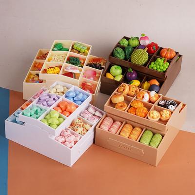 Japanisches Puppenhaus Mini Simulations Obst-Snack-Regal Modell Miniatur Kinder Spielhaus Ornament