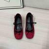 Inner Height Increase 5CM Retro BaDong Dance Shoes Women Wear Autumn Bows with Single Shoes Gentle Mary Jane Shoes