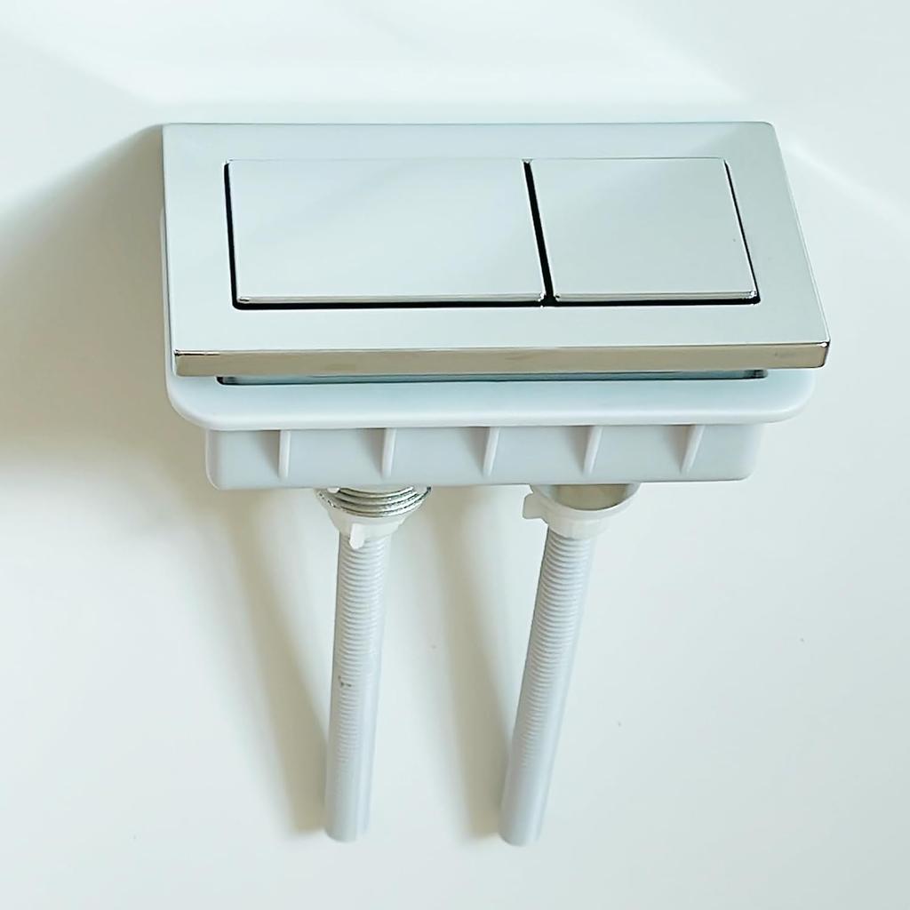 WK802C Toilet Rectangular Push Button for Dual-Flush Tank Replacement Parts Chrome