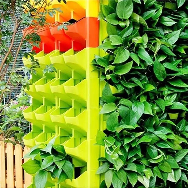 New Planter Vertical Greening Indoor and Outdoor Balcony Hanging Flower Pot Creative Combination of Resin Plastic Flower Pot