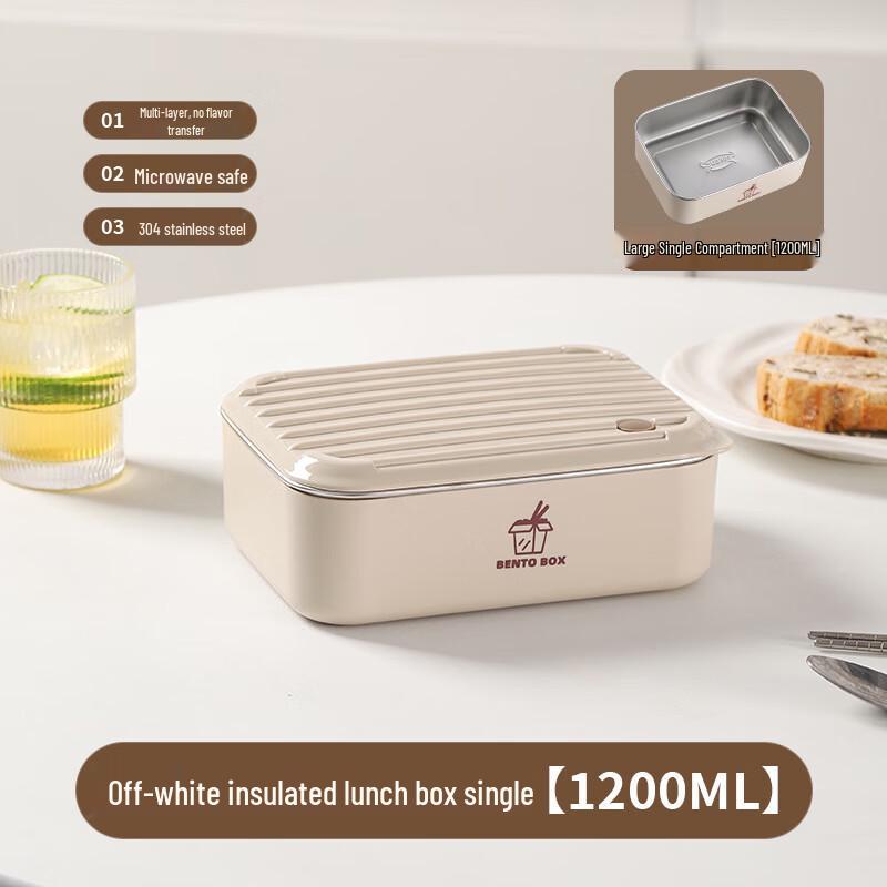 Ruhan 3-Layer Stainless Steel Lunch Box with Cutlery