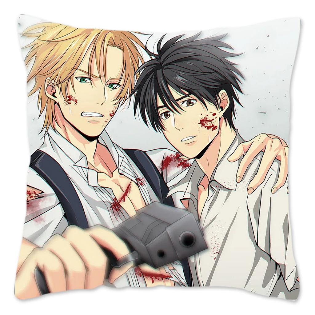 BANANA FISH Anime Cushion Cover for Sofa Throw Pillow Cover Home Decoration Polyester Pillow Case Japan Manga Housse De Coussin