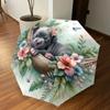 1PC Puppy Flowers Umbrella-8-Rib Reinforced, Automatic Open, Lightweight & Durable, Fashion Accessory for Outdoor-L0371
