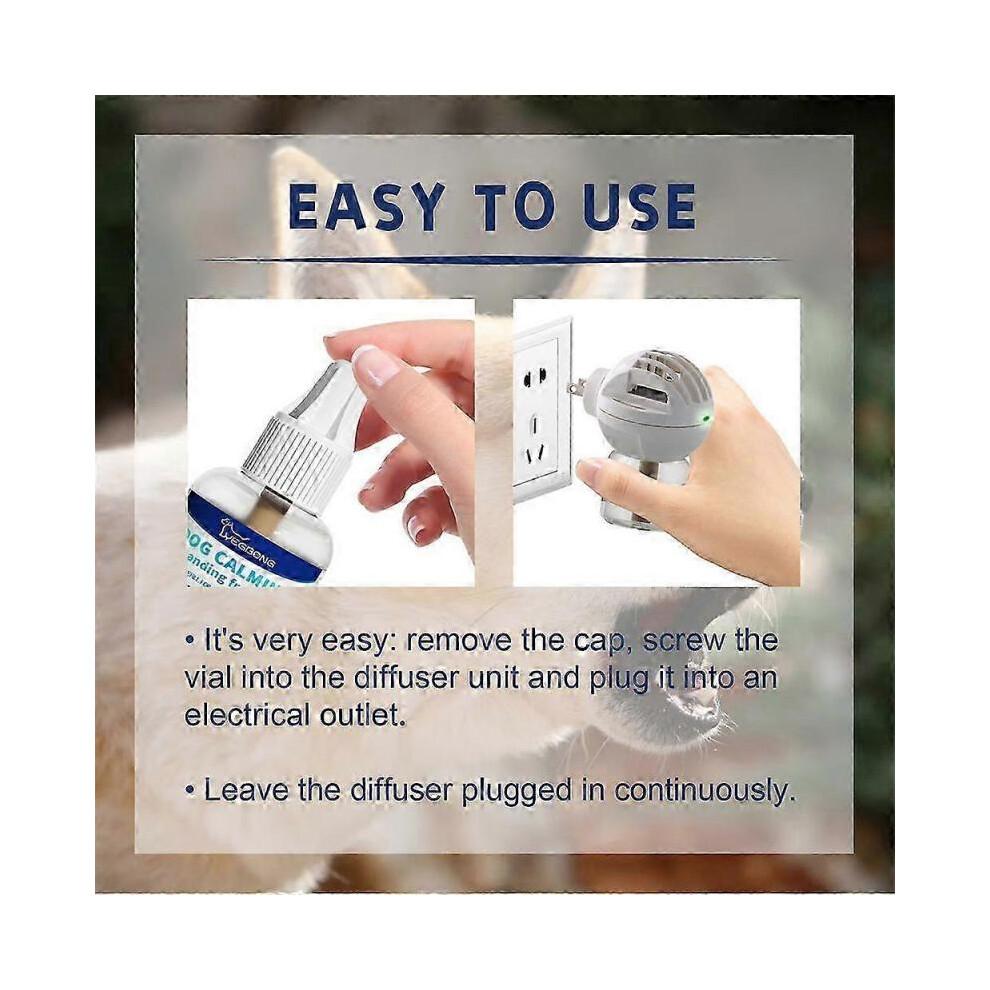 3pcs Dog Calming Pheromone Diffuser Refill - Relieves Anxiety & Stress, Reduces Barking & Chewing