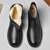 Men's Genuine Leather High-Top Boots with Side Zip and Plus Velvet Lining: Autumn/Winter Fashion Slip-On Shoes