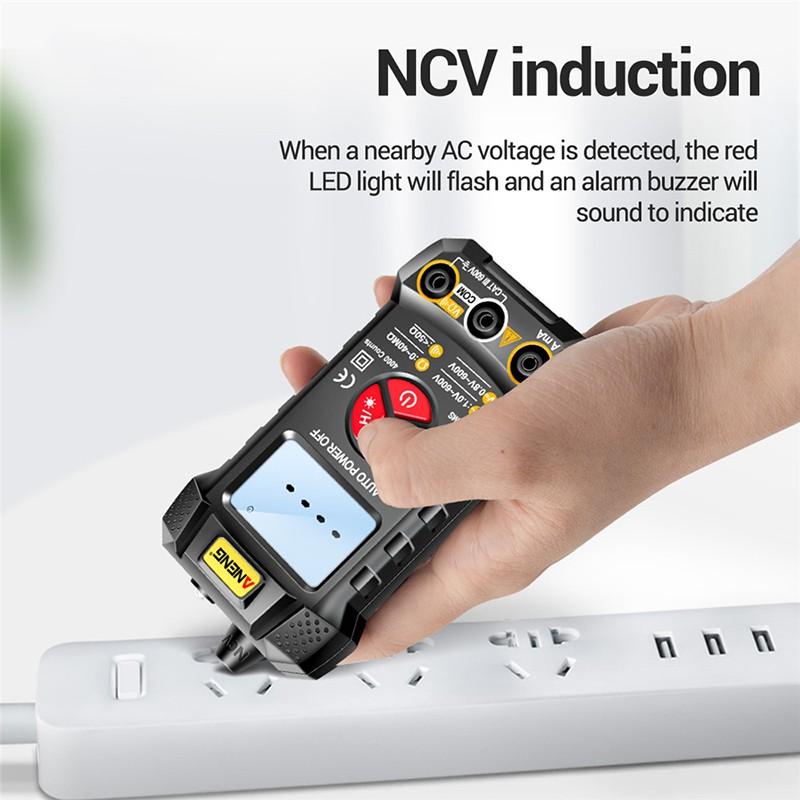 M167 Digital Mini Multimeter Tester Auto Multimetro True Rms Tranistor Meter With NCV Data Hold 4000counts NCV Flashlight