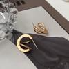 Female Coldness Style Retro Simple Overlapping Circular Earrings