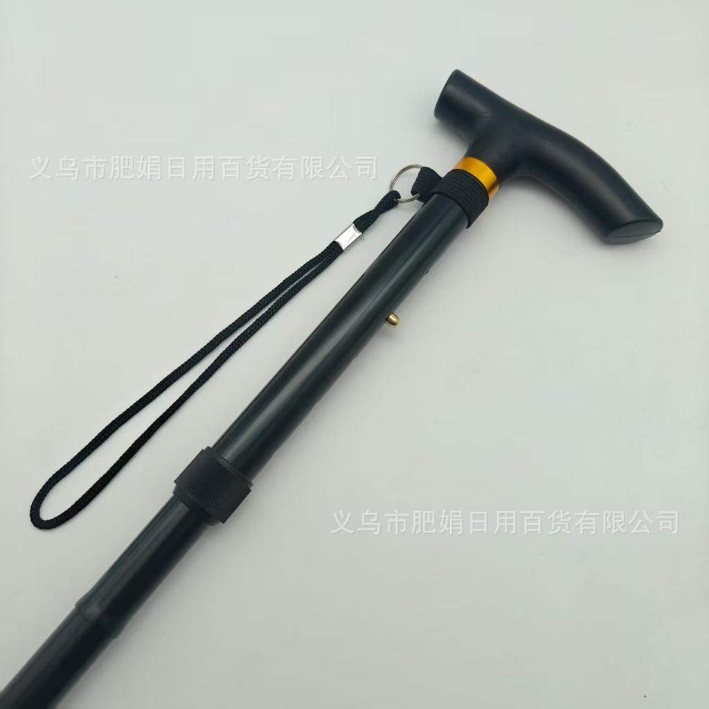 Outdoor Hiking Stick Cane Five-Section Ultra-Light Retractable Folding Cane Climbing Equipment Multifunctional Crutches