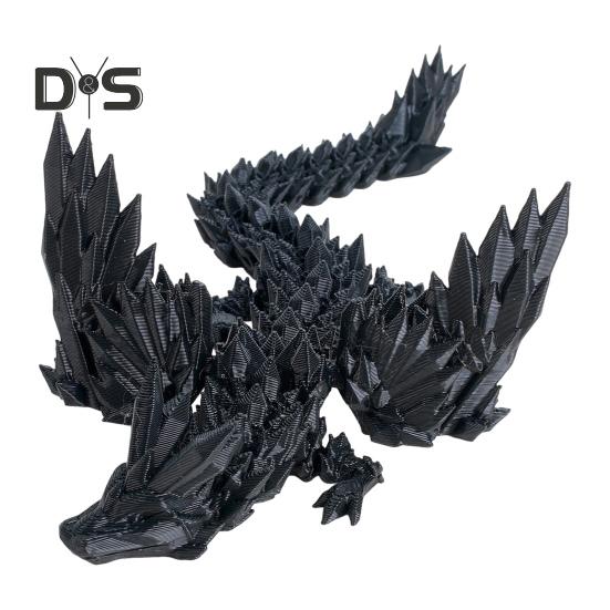 Figurita de Dragón Volador Impresa en 3D Articulaciones Móviles Figura de Dragón Colorida Modelo de Dragón Alado Articulado Juguete Fidget Adorno Decorativo de Escritorio