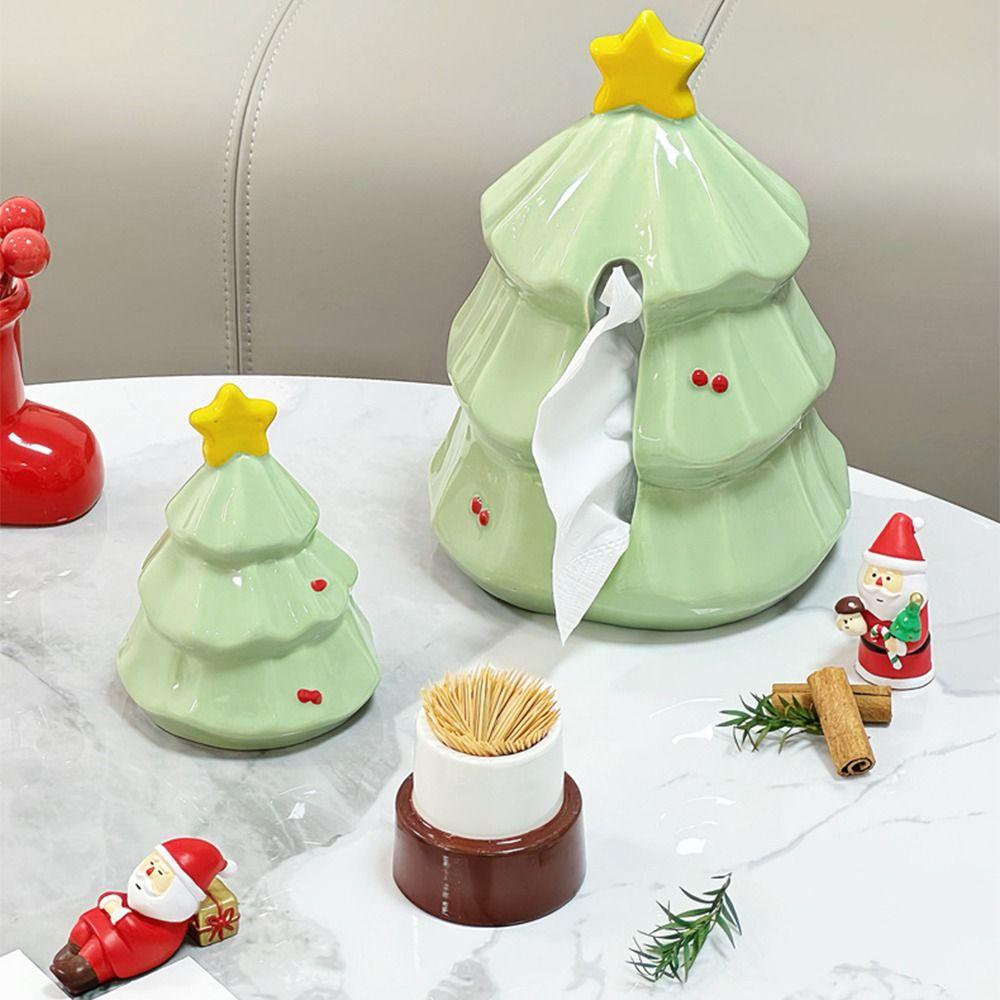 Christmas Tree Shaped Toothpick Dispenser Box Creative Toothpick Tube  Christmas Decorations