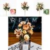 Beautiful 1 Bunch 12 Heads Rustic Retro Tea Rose Silk Artificial Flower Arrangement For Home Decor